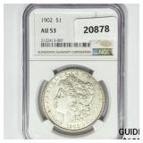 1902 Morgan Silver Dollar NGC AU53 1902 Morgan Silver Dollar NGC AU53