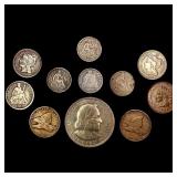 (11) Misc Coins ((2) 1843, (2) 1857 (2) 1858, 186 (11) Misc Coins ((2) 1843, (2) 1857 (2) 1858, 186