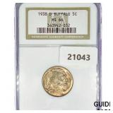 1938-D Buffalo Nickel NGC MS66 1938-D Buffalo Nickel NGC MS66