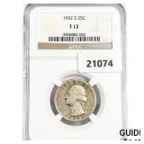 1932-S Washington Silver Quarter NGC F12 1932-S Washington Silver Quarter NGC F12