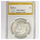 1879-S Morgan Silver Dollar PGA MS63 Rev 78 1879-S Morgan Silver Dollar PGA MS63 Rev 78