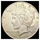 1935 Silver Peace Dollar CLOSELY UNCIRCULATED 1935 Silver Peace Dollar CLOSELY UNCIRCULATED