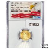 2016 $5 1/10oz AGE NGC MS70 30th Ann 2016 $5 1/10oz AGE NGC MS70 30th Ann