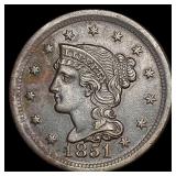 1851 Large Cent CLOSELY UNCIRCULATED 1851 Large Cent CLOSELY UNCIRCULATED