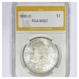 1880-O Morgan Silver Dollar PGA MS63 1880-O Morgan Silver Dollar PGA MS63