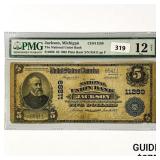 1902 US LG Bank of Jackson MI $5 Fed Res Note