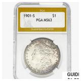1901-S Morgan Silver Dollar PGA MS63