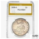 1878-S Silver Trade Dollar PGA MS64