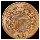 1865 Two Cent Piece NEARLY UNCIRCULATED