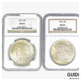 [2]1923 Silver Peace Dollar NGC MS64
