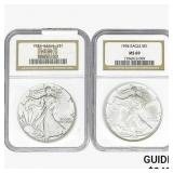 [2]1987 & 1994 Silver Eagle NGC MS69