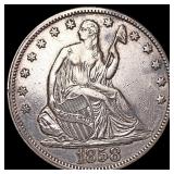 1858 Seated Liberty Half Dollar CLOSELY