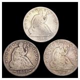 [3] 1854-1875 Seated Liberty Half Dollar NICELY