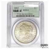 1882 Morgan Silver Dollar PCGS MS64 VAM-4