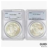 [2]1923 Silver Peace Dollar PCGS MS64