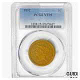 1852 Braided Hair Large Cent PCGS VF25