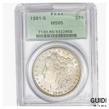 1881-S Morgan Silver Dollar PCGS MS65