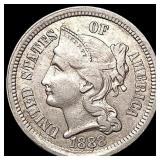 1888 Nickel Three Cent CLOSELY UNCIRCULATED