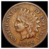 1886 T1 Indian Head Cent NEARLY UNCIRCULATED