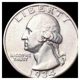 1934-D Washington Silver Quarter UNCIRCULATED