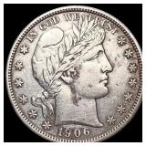 1906 Barber Half Dollar CLOSELY UNCIRCULATED