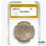 1923-D Silver Peace Dollar PGA MS65