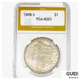 1898-S Morgan Silver Dollar PGA MS63