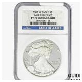 2007-W Silver Eagle NGC PF70 UC