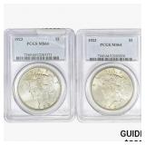 [2]1923 Silver Peace Dollar PCGS MS64