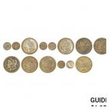 [18] 1839-1986 Varied US Coins 1C - $1