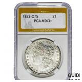 1882-O/S Morgan Silver Dollar PGA MS63+