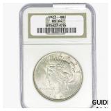 1923 Silver Peace Dollar NGC MS64