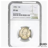 1951 Jefferson Nickel NGC PF66