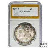 1899-S Morgan Silver Dollar PGA MS63+