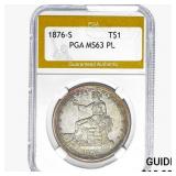 1876-S Silver Trade Dollar PGA MS63 PL