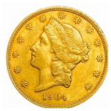1904 $20 Gold Double Eagle CLOSELY UNCIRCULATED