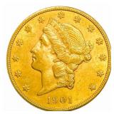 1901-S $20 Gold Double Eagle CHOICE BU