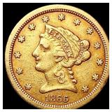 1866-S $2.50 Gold Quarter Eagle LIGHTLY