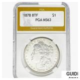 1878 8TF Morgan Silver Dollar PGA MS63