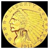 1911 $2.50 Gold Quarter Eagle CLOSELY