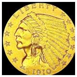 1910 $2.50 Gold Quarter Eagle CLOSELY