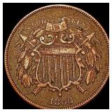 1868 Two Cent Piece CLOSELY UNCIRCULATED