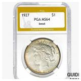 1927 Silver Peace Dollar PGA MS64 DETAIL