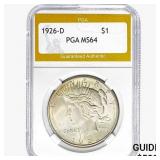 1926-D Silver Peace Dollar PGA MS64