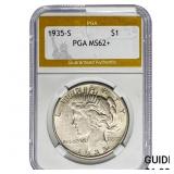 1935-S Silver Peace Dollar PGA MS62+