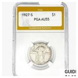 1927-S Standing Liberty Quarter PGA AU55