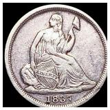 1837 Seated Liberty Half Dime NEARLY UNCIRCULATED