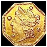 1854 Octagonal California Gold Quarter HIGH GRADE