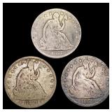 [3] 1854-1877 Seated Liberty Half Dollar NICELY
