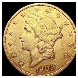 1902-S $20 Gold Double Eagle CLOSELY UNCIRCULATED